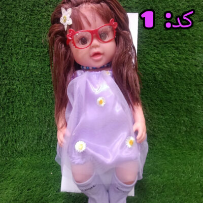 عروسک سیلیکونی آواز خوان زیبا با لباس و اکسسوری.