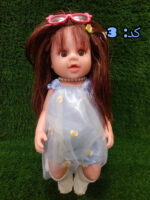 عروسک سیلیکونی آواز خوان مدل شیک با ۳ آهنگ شاد و اکسسوری - Image 3