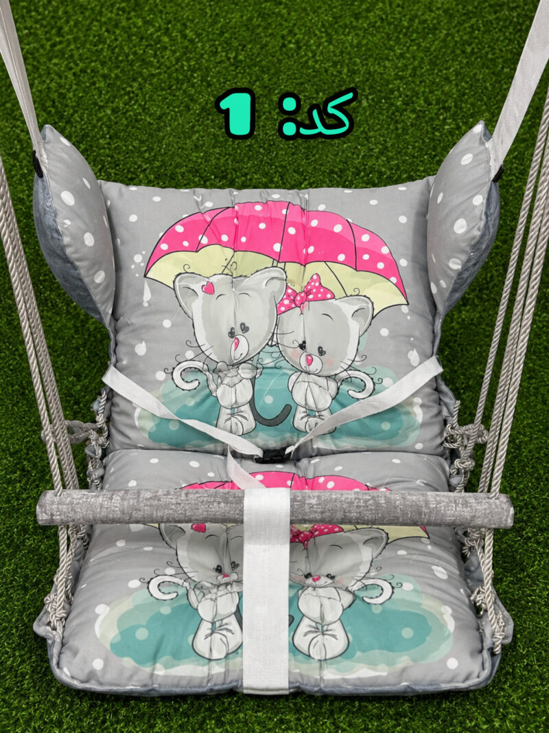 تاپ ریلکسی کودک ۱۲ طنابه؛ ننو آرامش‌بخش با پارچه مخمل - Image 2