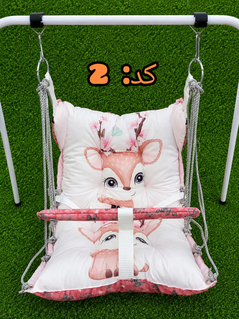 تاپ ریلکسی کودک ۱۲ طنابه؛ ننو آرامش‌بخش با پارچه مخمل - Image 3