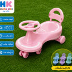 لوپکار کودک صورتی با چرخ های ژله ای و تکیه گاه